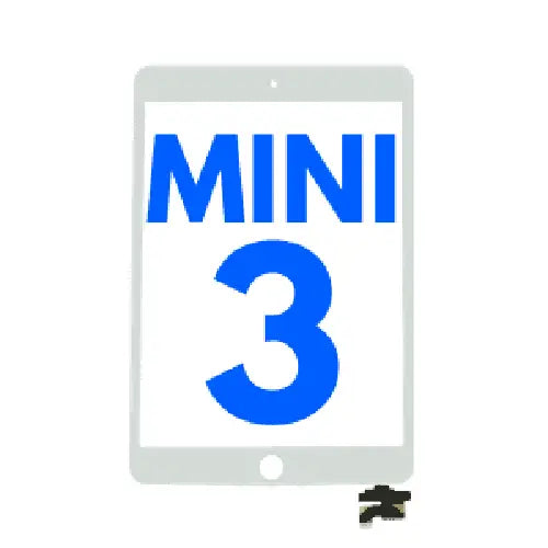Touchscreen Glas - Digitizer mit IC Chip für iPad Mini 3 (No Home Button Installed) (Weiß)