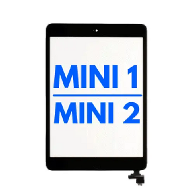 Touchscreen Glas - Digitizer mit IC Chip & Home Button Pre-Installed für iPad Mini 1 / iPad Mini 2  (Schwarz)