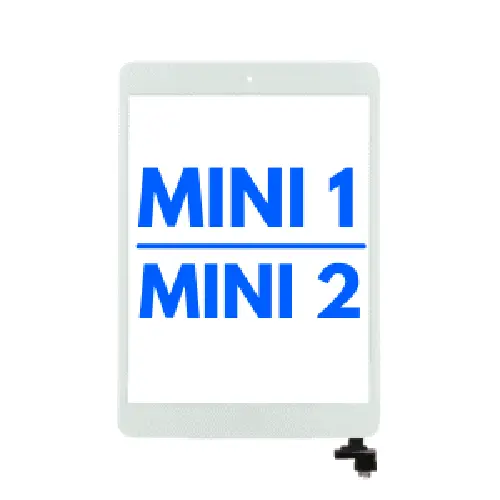 Touchscreen Glas - Digitizer mit IC Chip & Home Button Pre-Installed für iPad Mini 1 / iPad Mini 2 (Weiß)