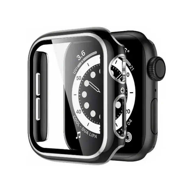Versilbert Schutzhülle für Apple Watch Series 4/5/6/SE 2020 (40mm) - Schwarz