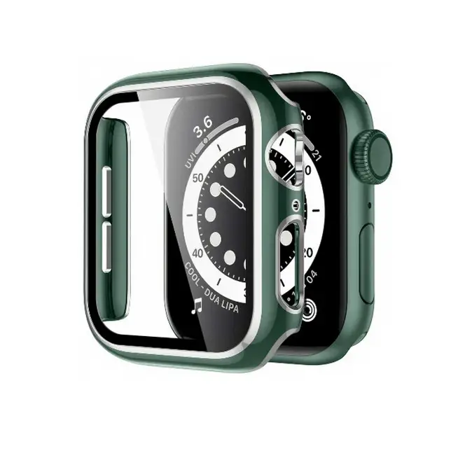 Versilbert Schutzhülle für Apple Watch Series 7/8/SE 2022 (41mm) - Grün