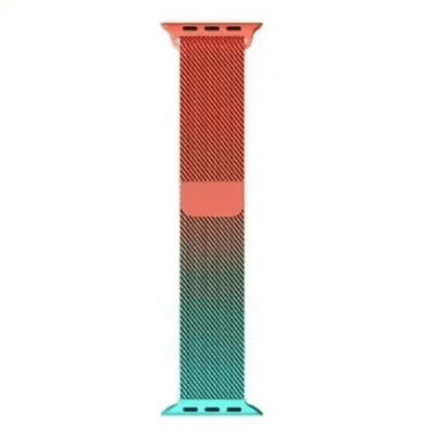 Zweifarbig Mailänder Loop Armband für Apple Watch (38/40/41mm) - Größe S/M (230mm) - Rot/Blau